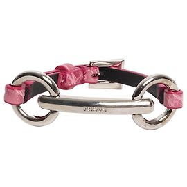 Prada Pulseira de couro rosa com bico de cavalo Rosa