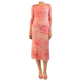 Blumarine Rosa Netzkleid - Größe UK 12 Pink