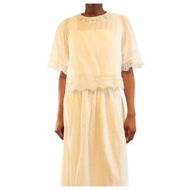 Frame Denim Haut en ramie brodé blanc - taille XS Blanc