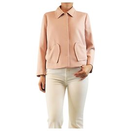Red Valentino Hellrosa Jacke mit Herzmuster - Größe UK 14 Pink