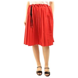 Victoria Beckham Jupe midi plissée rouge - taille UK 10 Rouge