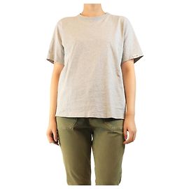 Victoria Beckham Graues Baumwoll-T-Shirt - Größe M Grau