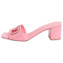 Valentino Pink VLogo Mules - Größe EU 38.5 Pink