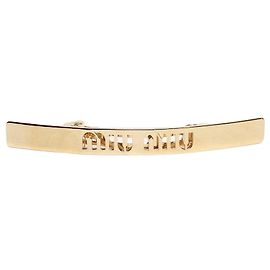 Miu Miu Clip per capelli placcato oro D'oro