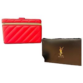 Necessaire em couro acolchoado vermelho Yves Saint Laurent Vermelho