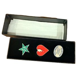 Zadig & Voltaire Lot de 3 Broches Blanc Rouge Vert