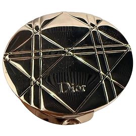Dior Cannage Silver-Tone Metal Pocket Mirror Silver hardware