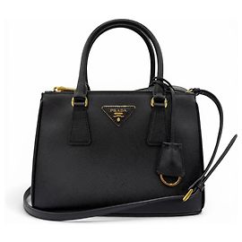 Prada Galleria Small Saffiano Leather Handbag Black