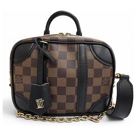 Borsa a Spalla Louis Vuitton Damier Valisette Souple BB Marrone