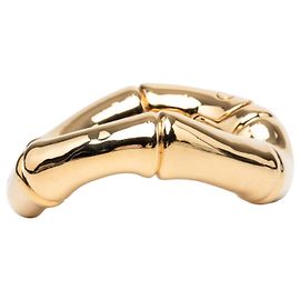 Bracelet jonc Bamboo plaqué or Gucci Gold Doré