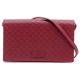 Cartera con correa Gucci Red Microguccissima Roja