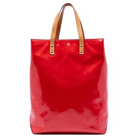Louis Vuitton Red Monogram Vernis Reade MM Rouge