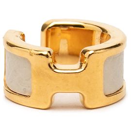 Hermès Olympe Ear Cuff in Epsom e placcato oro Gold Altro