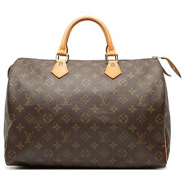 Louis Vuitton Marrom Monogram Speedy 35 Marrom