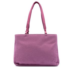 Prada Pink Knitted Wool Tote Pink