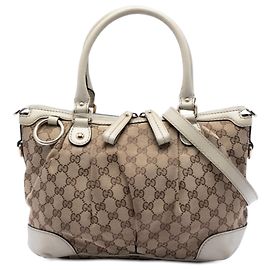 Bolsa Sukey em lona GG bege Gucci Bege