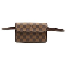 Louis Vuitton Pochette Florentine in Damier Ebene marrone Marrone