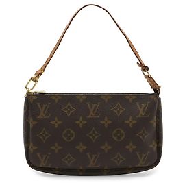Bolso Louis Vuitton Monogram Pochette Accessoires Castaño