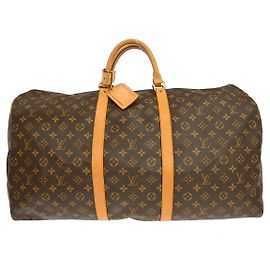 Sac Keepall Louis Vuitton Monogram Canvas 60 Marron