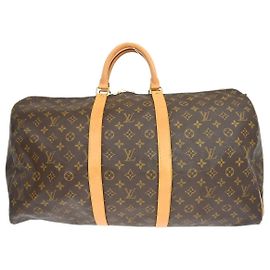 Louis Vuitton Keepall Bag Monogram Canvas 55 Brown