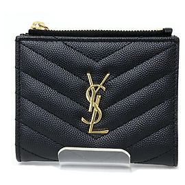 Saint Laurent Monogram Bifold Wallet Cassandra Black