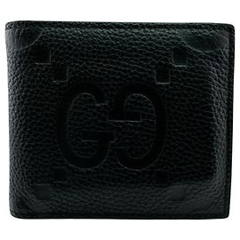 GUCCI 739479 Maxi GG Bi-fold Wallet Black