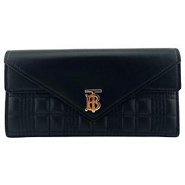 Burberry Leather Bi-Fold Wallet Black