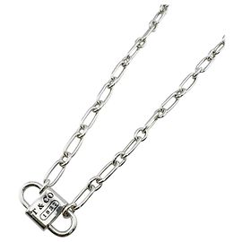 Tiffany & Co Collana Tiffany Double Lock 1837 Choker Chain Argento