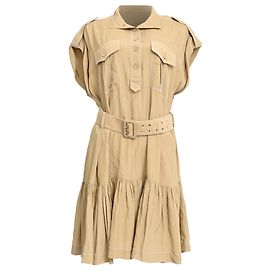 Zimmermann Utility Mini-Kleid aus beigefarbener Viskose Beige