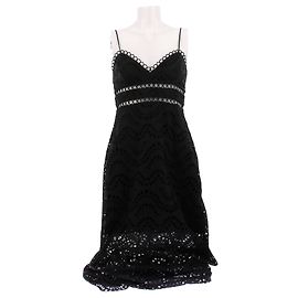 Vestido de algodón negro Zimmermann M Negro
