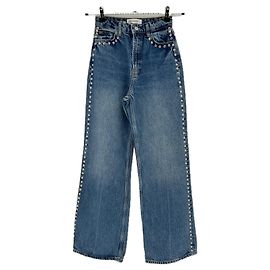 Reformation Blue jeans with studs Blue