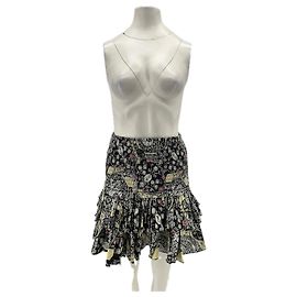 Falda estampada Isabel Marant Etoile de algodón marrón Castaño