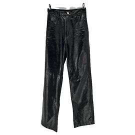 Rotate Schwarze Kunstlederhose Schwarz