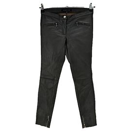 Barbara Bui Khakifarbene Lederhose Khaki