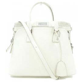 Maison Martin Margiela Maison Margiela Rindleder Tasche Medium Weiß