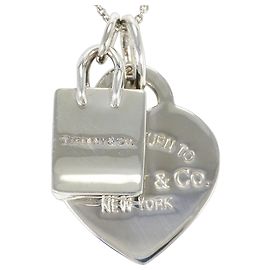 Tiffany & Co. Shopping Bag Heart Tag Silver Necklace Other