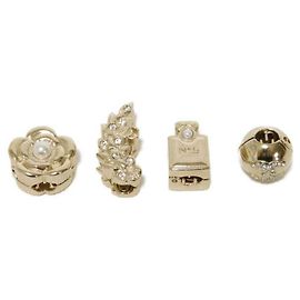 Set de barrettes fleurs Camellia Chanel Blanc Doré