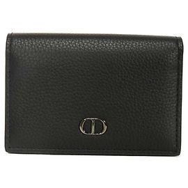 Christian Dior CD ICON Leather Card Case Black
