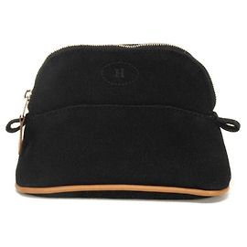 Hermès Hermes Bolide Mini Clutch Bag Black Orange