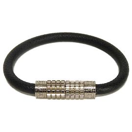 Louis Vuitton Charm Bracelet Black Silvery Grey