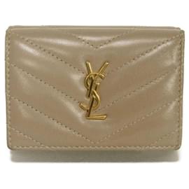 Yves Saint Laurent Cassandra Origami Tiny Wallet Brown