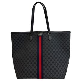Gucci Balenciaga Hacker Project Large Black Tote Bag Black