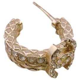 Orecchini Chanel B24S Rhinestone Coco Mark Argento