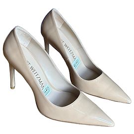 Stuart Weitzman Stuart Power Lackpumps 100mm, EU39 Beige