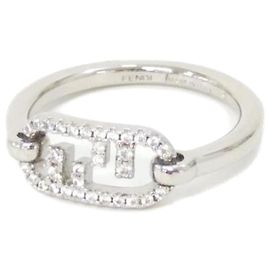 Fendi 8AH601 A44G Band Ring Silber Andere