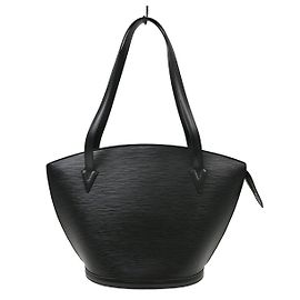Borsa Louis Vuitton Saint Jacques in pelle Epi GM Nero