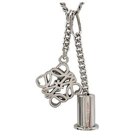 LOEWE Personalized Silver Pendant Necklace Silvery