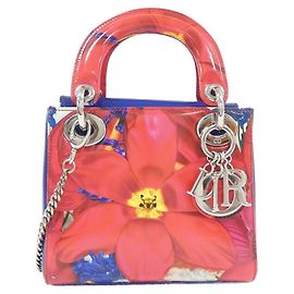 Christian Dior Lady Mini Handbag Red Blue