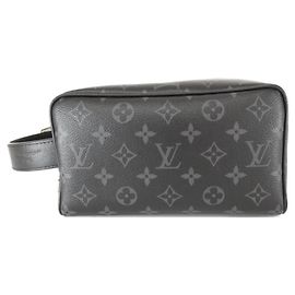 Neceser Louis Vuitton Monogram Eclipse Locker Dopp Kit Negro