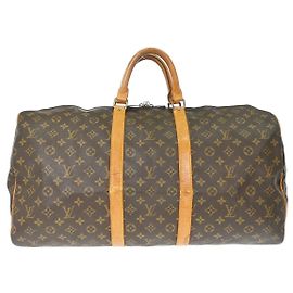 Louis Vuitton Keepall Monogram Canvas 55 Marrone